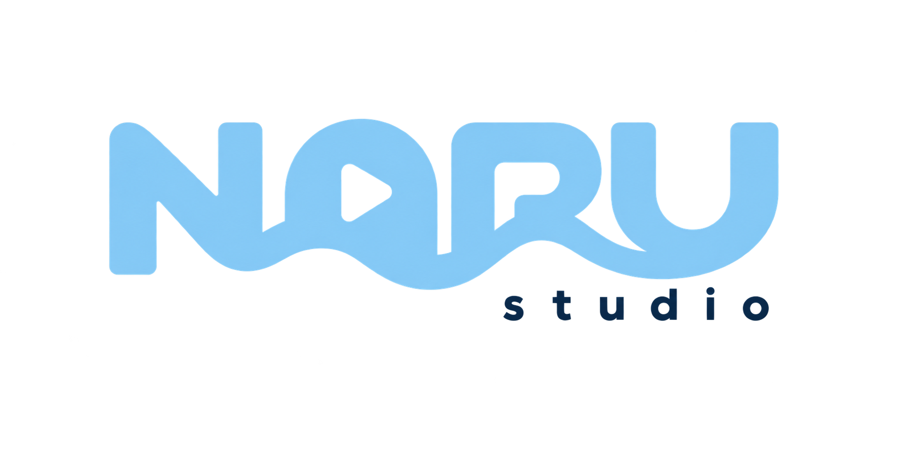 물결 형태의 NARU studio 기본 로고